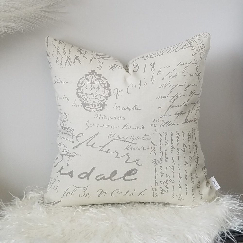 Vintage Inspired Throw Pillow Cover